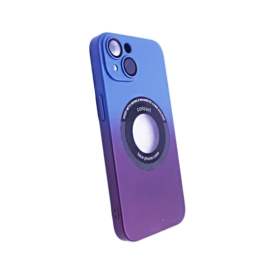 Magnetic Case with Camera Lens for Apple iPhone 14 Blue